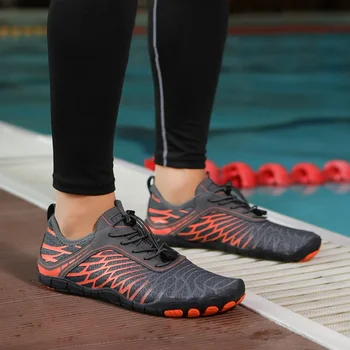 أحذية رياضية جديدة للجري للرجال، أحذية سباحة بدون إسقاط، أحذية مائية عالية الجودة، أحذية مائية واسعة حافي القدمين 4