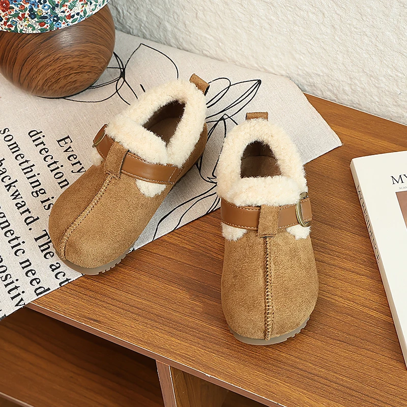 Girls Winter Casual Soft Bottom Anti Slip Mules Shoes