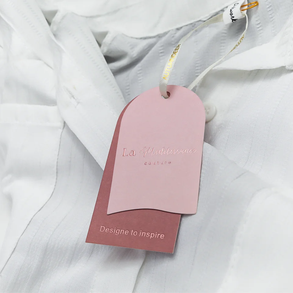 Brand Stamping Specialty Paper Texture Swing Tag Clothing Hang Tag Garment Accessories