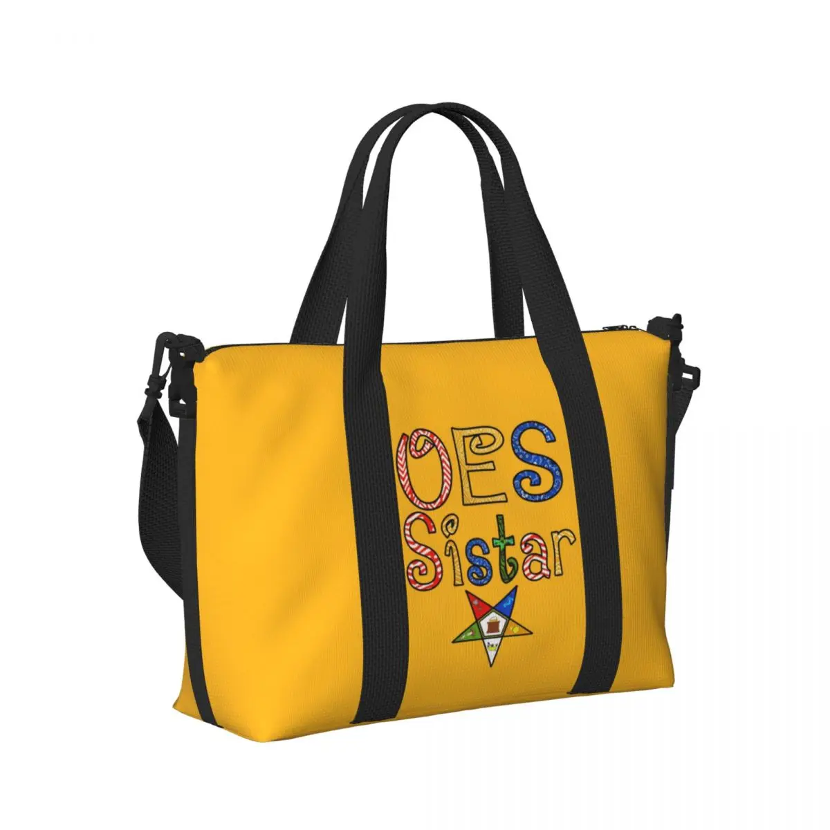 Order Of The Eastern Star Beach Tote Bag for Women Freemasonry Large Compartment Beach Gym Travel Bags