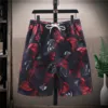 Summer Printed Beach Shorts For Men Fashion Sports Cargo Pants Straight Leg Loose Shorts Drawstring Elastic Waisted Trousers 4