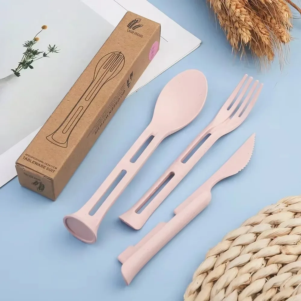 Set di 3 Pezzi di Stoviglie Portatili per Picnic e Campeggio - immagine 5