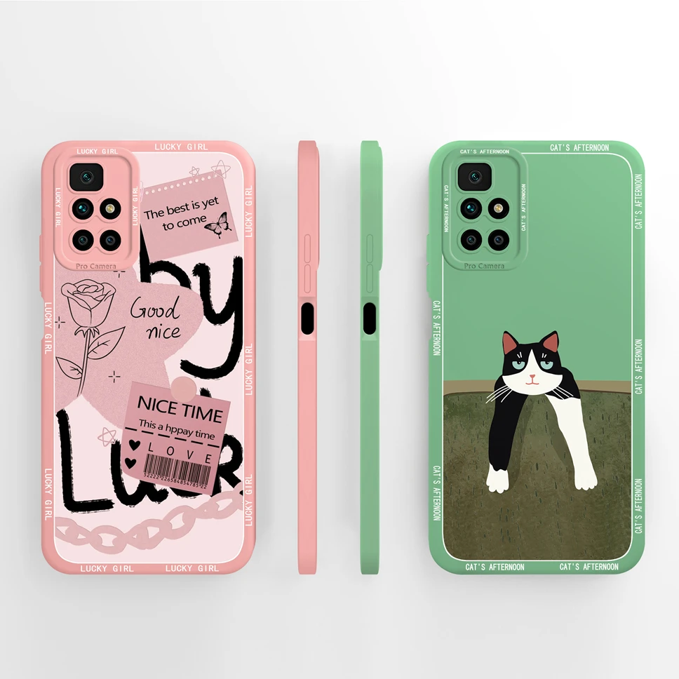 Cute Healing Pattern Slim Silicone Phone Case - Premium Protection Back Cover