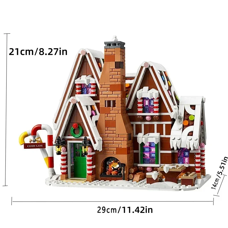 Icons 10293 Santa&rsquo;s Visit Model Building Blocks Bricks Set Adults Toys Gingerbread House Decoration 10267 With Xmas Tree Gifts