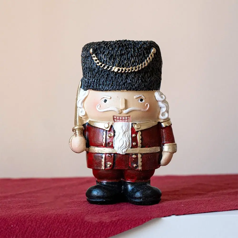 Cartoon Christmas Resin Nutcracker Handcrafted Standing Nutcracker Soldier Ornament Hand Painting Pendant