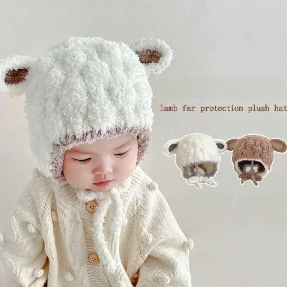 Coral Velvet Winter Ear Warm Hat for Kids