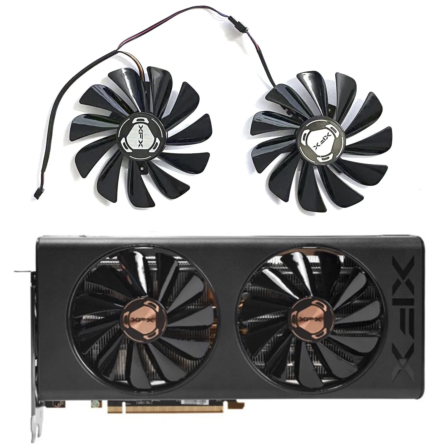 Ventilador Gpu Rx5700 Fdc10u12s9-c Cf1010u12s 4pin 95 mm para Xfx rx 5700 5700xt 5600xt Nova Placa Gráfica Ventilador de Refrigeração