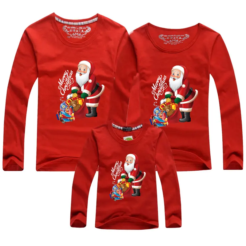 thumbnail image 1 of Ropa a juego para la familia, para Navidad, feliz año nuevo, madre, padre, hija, hijo, niños, ropa de manga larga, camiseta, 1 of 5