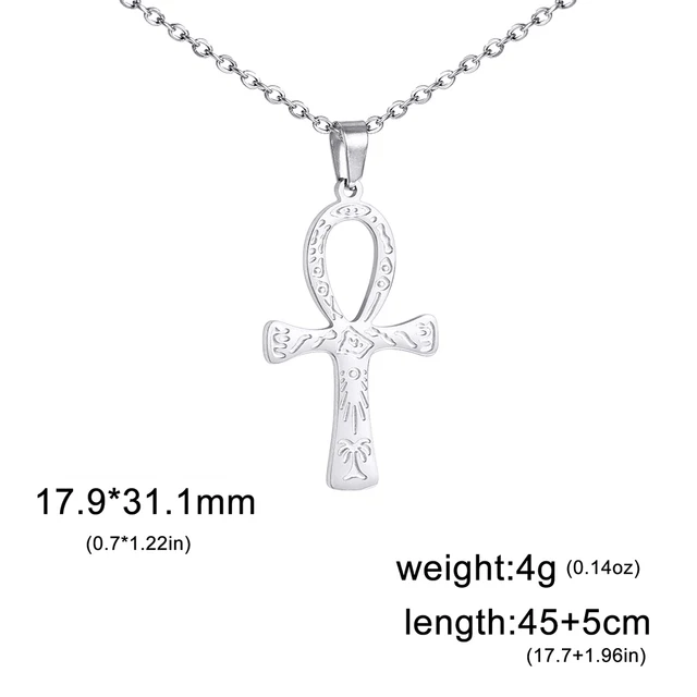 98334-a081ae.jpg Lucktune collier pharaon égyptien ankh pendentif ankh croce egiziana collier acier inoxydable Ankh croix amulette égyptienne collier en acier inoxydable clé de la vie symbole Crucifix pendentif collier femmes