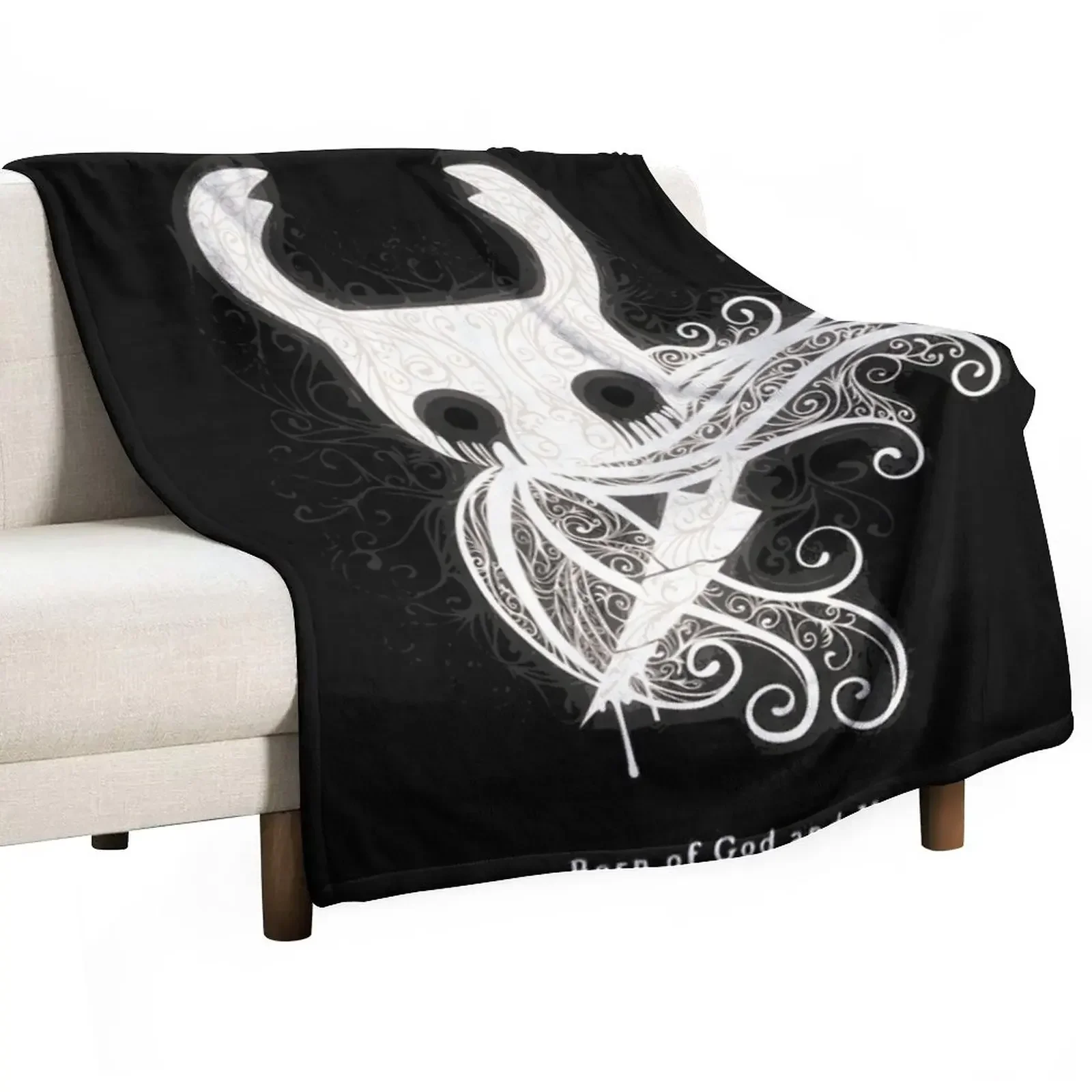 

The Knight from Hollow Knight - Born of God and Void Throw Blanket Decorative Beds Cute Luxury St Blankets