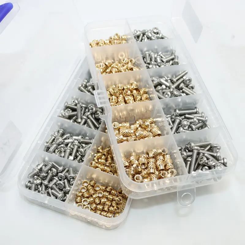 Heat Set Insert Soldering Iron Tip M2 M3 M4 Machine Screw and Brass Insets Nut Computer Bolt Thread Insertion Kit 3d Prints Tool image 2