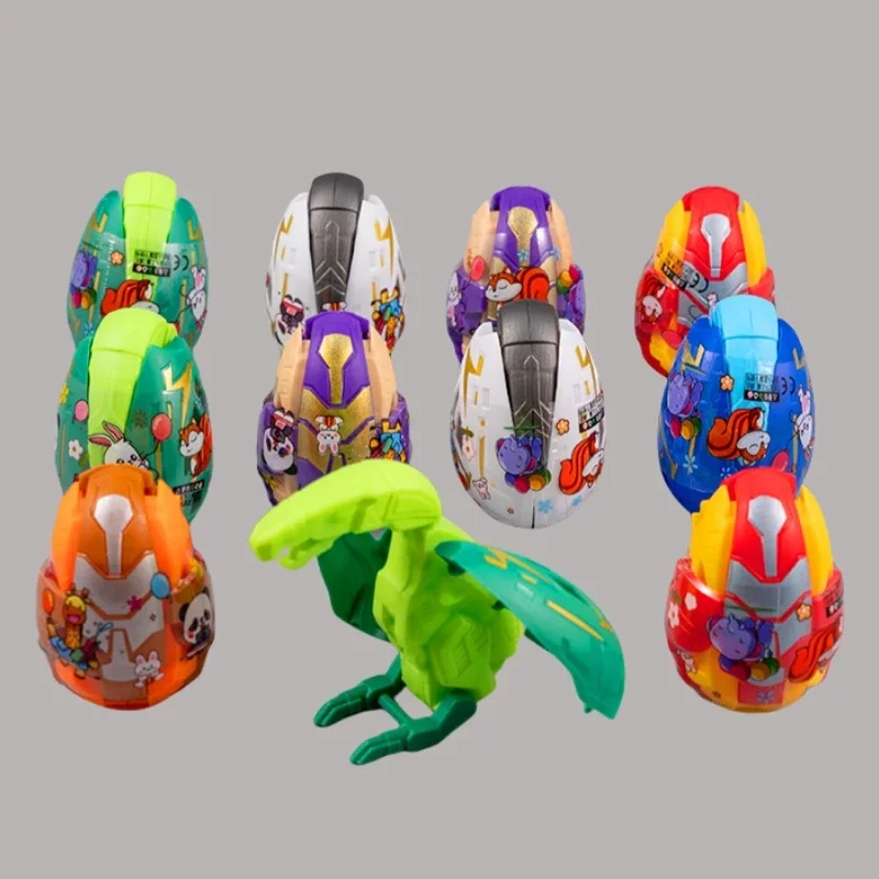 6PCS Deformed Dinosaur Egg Toys Mini Claw Machine Accessories Kids Gashapon Balls Prizes DIY Doll Vending Twisted Egg Machines 3