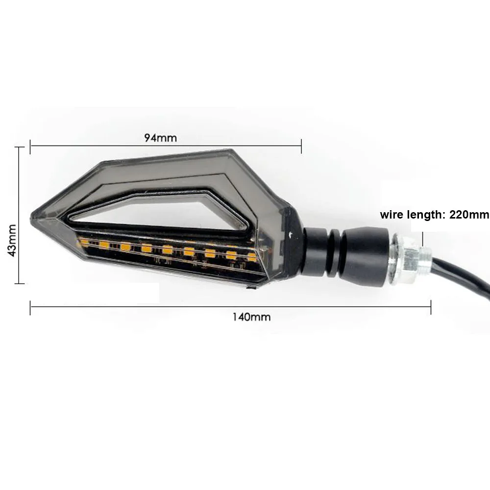 Motorcycle Light Motorcycle LED Lights Motorcycle Turn Signal Lights Motorcycle Turn Signal LED Daytime Running Lights Universal 12V IPX-6 Waterproof