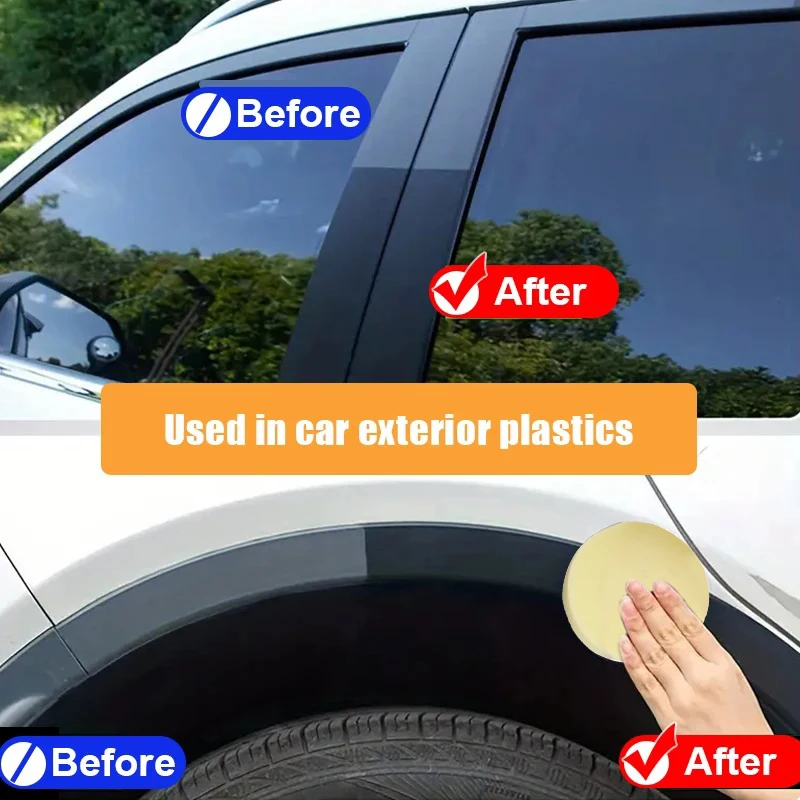 Car Plastic Restorer Back To Black Gloss Auto Interior Leather & Panel Renewal Wax Coating Agent Auto Polish And Repair Coating