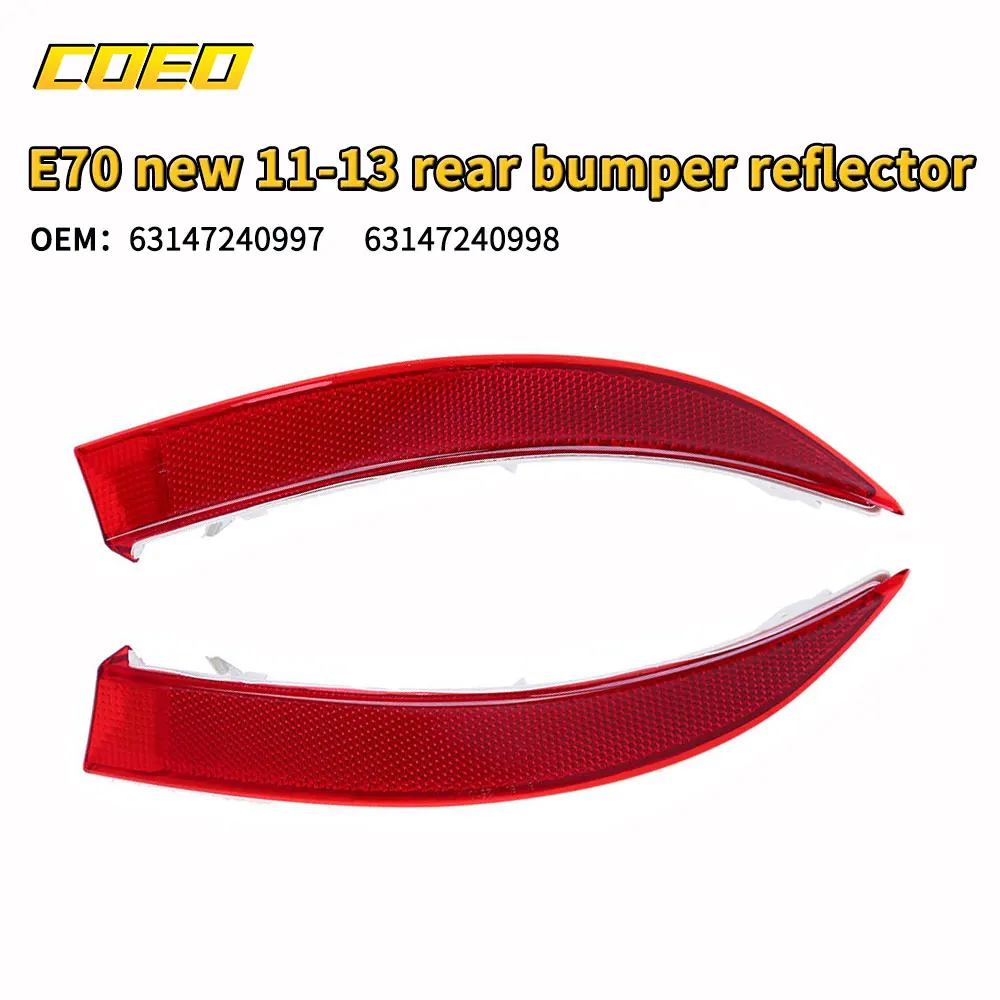 

1 Pair Red Rear Bumper Light Reversing Light Reflector Lens Replacement For BMW E70 2011-2013 63147240998 63147240997