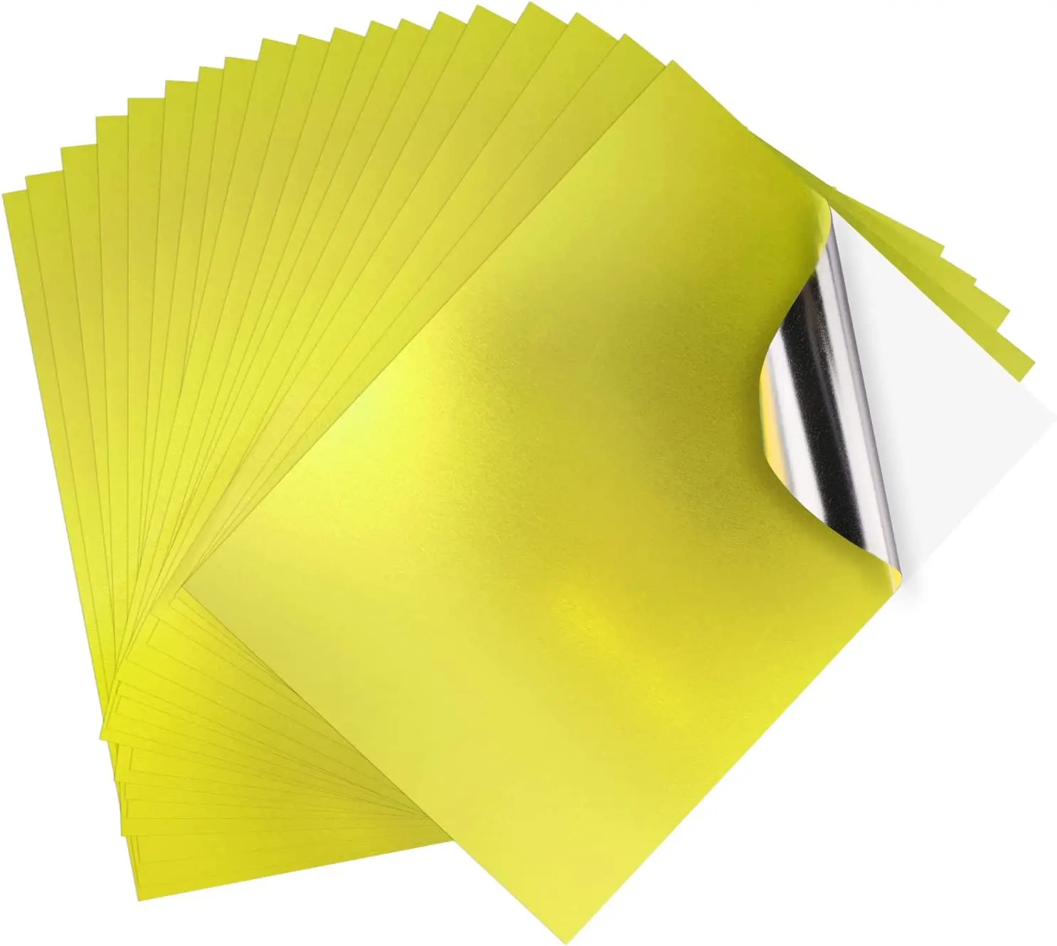 

Holographic Printable Vinyl Sticker Paper 20 Sheets for Inkjet & Laser Printer Waterproof 8.5 x 11 Inch Glossy Silver