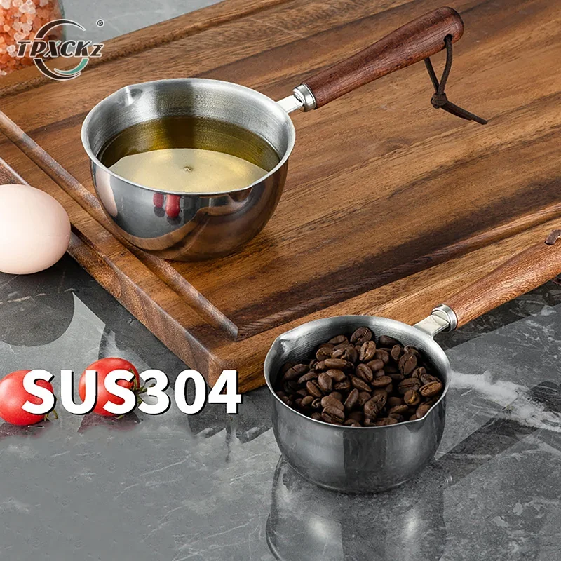 Melting Pot 150/300ml Long Handle Wax Melting Pot Stainless Steel Diy Scented Candle Soap Chocolate Butter Handmade Soap Jug Heated Coffee