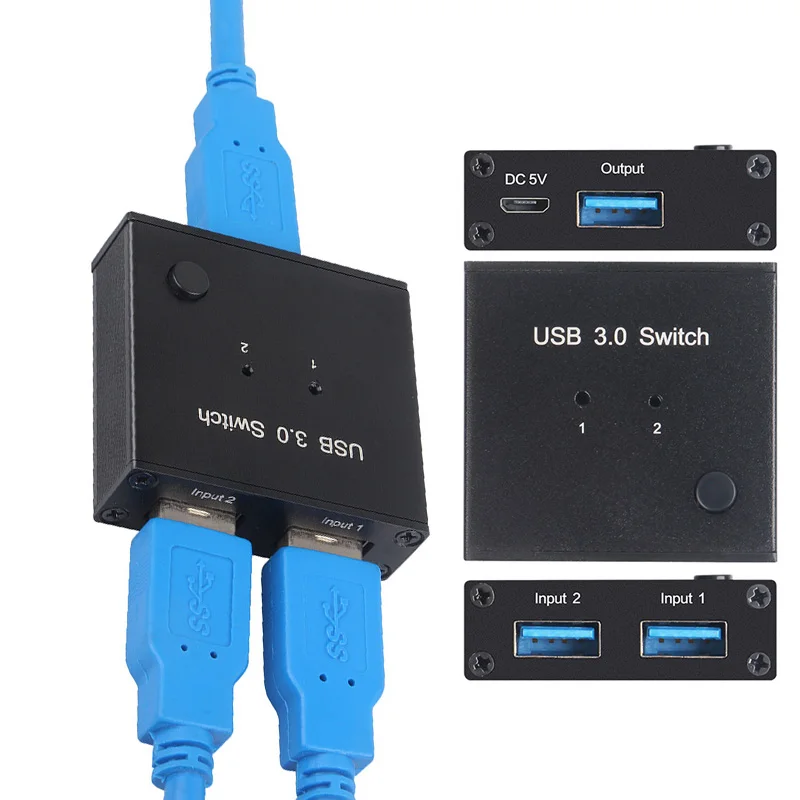 

Сетевой коммутатор USB 2,0/, 2 в 1, док-станция, контроллер синхронизации, 2 шт., совместное использование 1 USB-устройства, usb-переключатель локальной сети