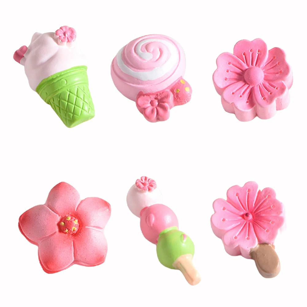 

Adorable Cake Decoration Crafts Features Decor Figurine Flatback Refrigerator Sakura Cake Decoration Miniature