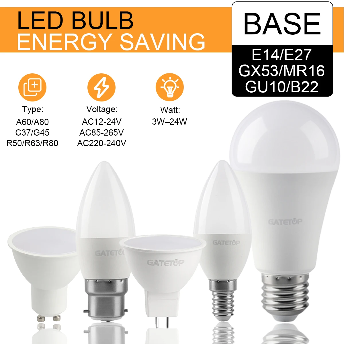 

LED Energy Saving Light AC220-240V 7W 9W 15W 24W Bulbs Spotlight MR16 GX53 GU10 Cold Warm White Light for Interior Room