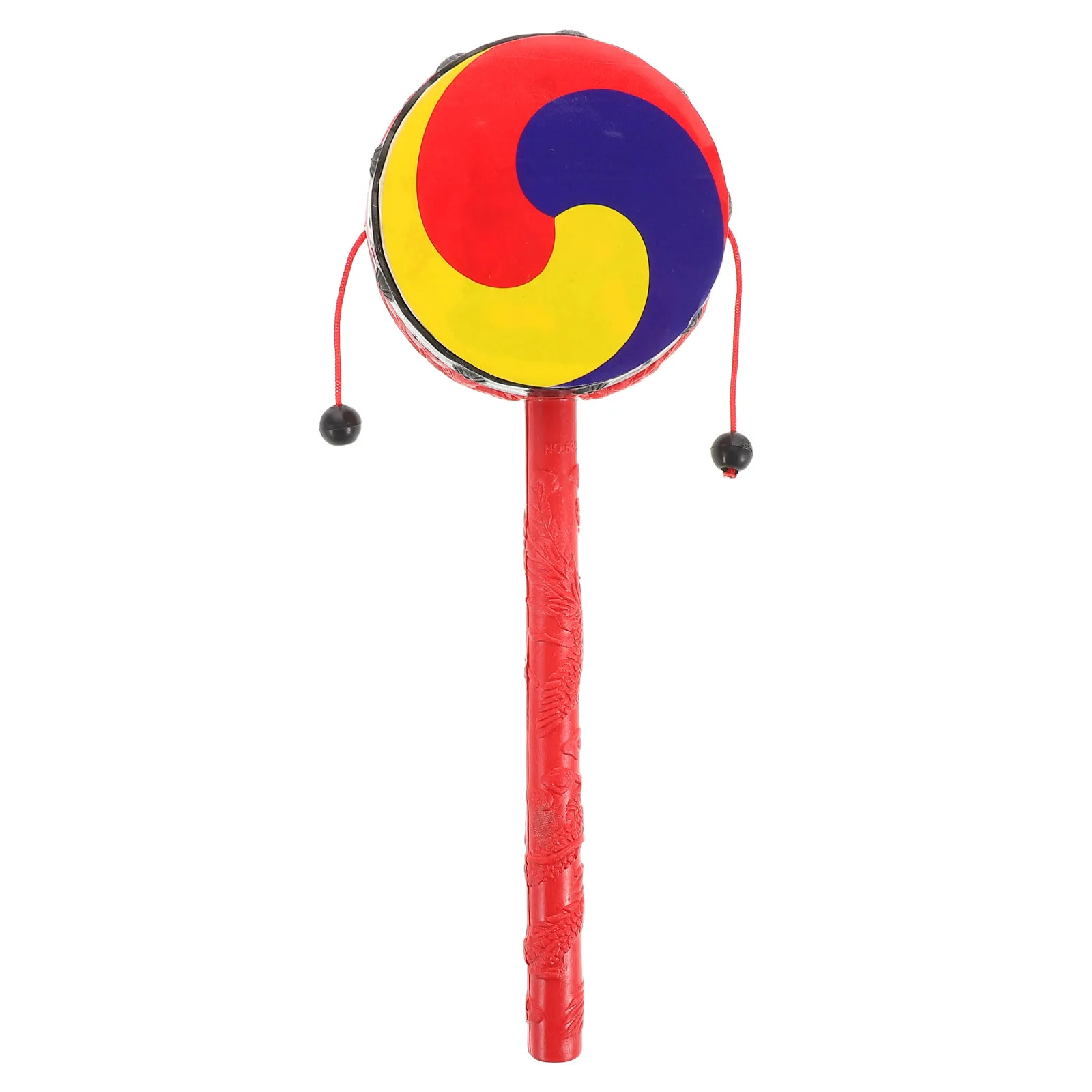 한국식 딸랑이 드럼 어린이를 위한 전통 휴대용 악기 학교 활동 유치원 문화 활동