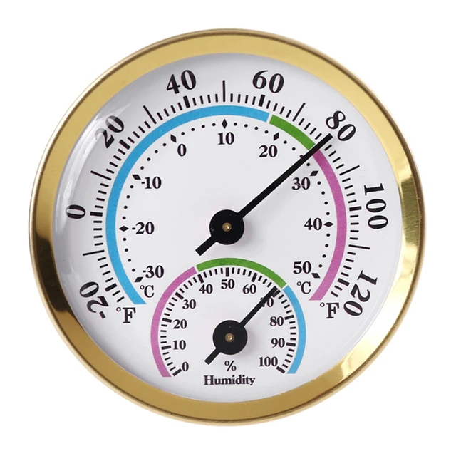 Mini Analog Thermometer Hygrometer Humidity Meter Gauge Room Indoor  Temperature