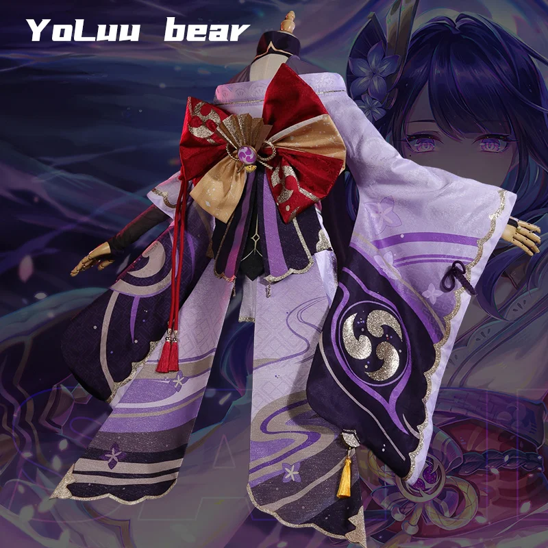 YoLuu bear 4-Star   ̵  ڽ ǻ, ī к긯  ,  ִϸ̼ ǻ Genshin Impact Raiden Shogun Cosplay Costume