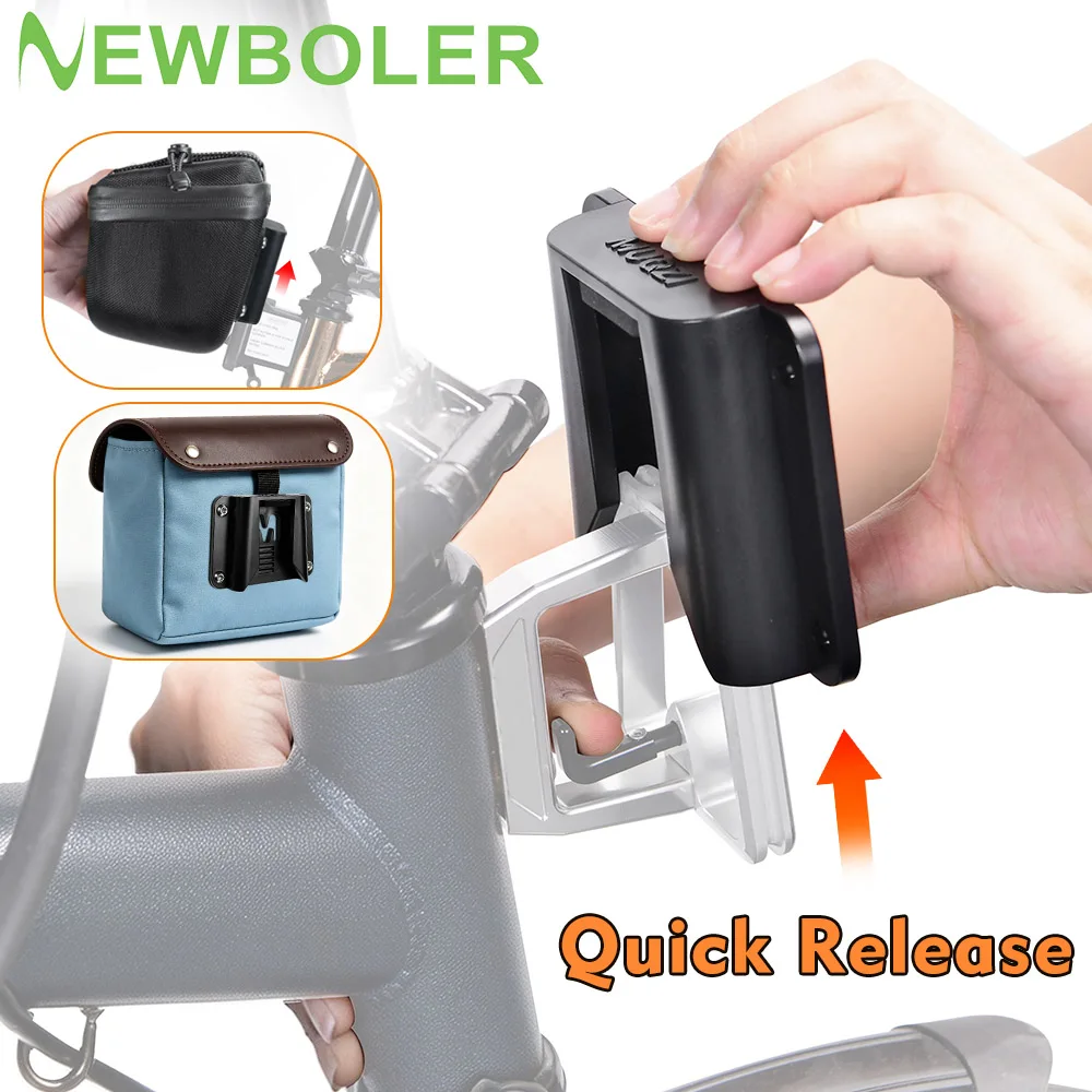 NEWBOLER 접이식 자전거 피그 노즈 백 어댑터 브롬톤 자전거용 플라스틱..