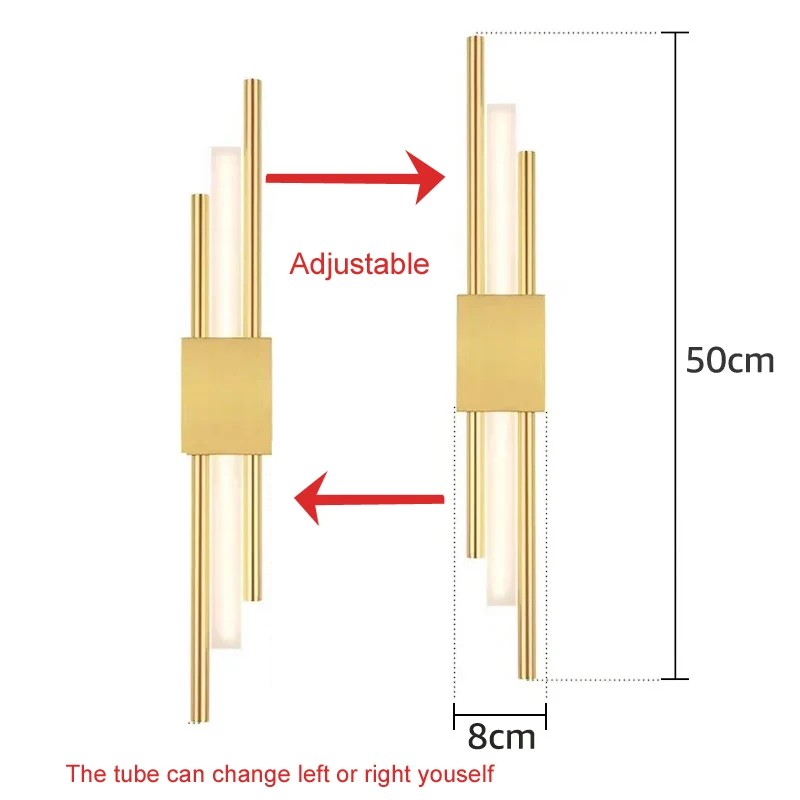 Led Wall Lamp Modern Creative Strip Led Wall Lights Minimalist Bedroom Bedside Wall Sconce Led Light Living Room TV Sofa Background Lamp