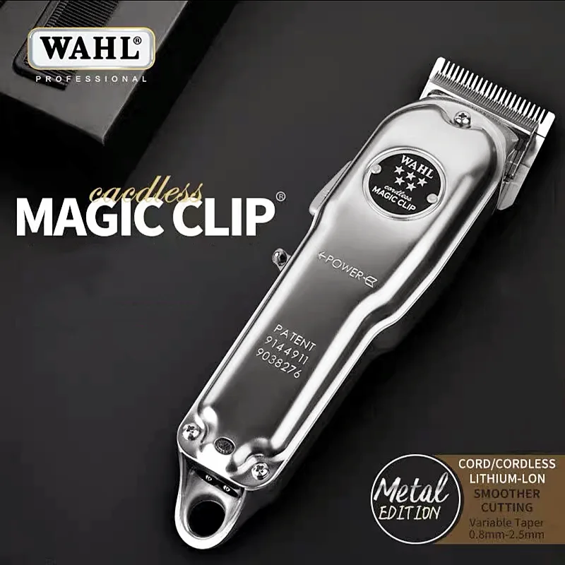 전문 5 스타 시리즈 Wahl 1919 매직 메탈 클립, 블랙 골드 에디션, 무선 헤어 클리퍼, 이발사 및 스타일리스트용