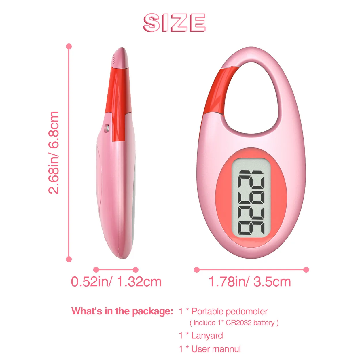 FITCENT 3D Pedometer with Large Digital Display