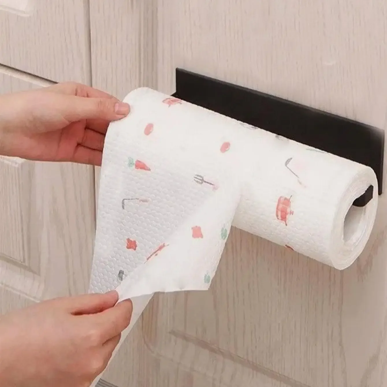 Creative Perforated Tissue Holder Wall Mounted Kitchen & Bathroom Storage
