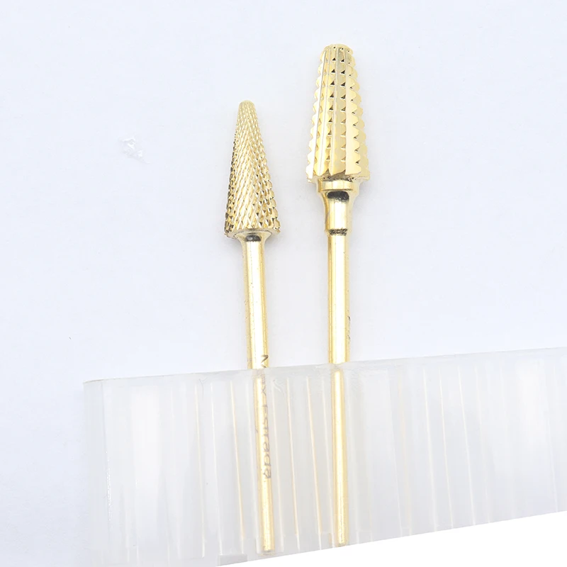 1pcs  Hot! Gold Pro Whole Carbide Nail Drill Bits Nail Art Electric Drill Machine Files Nail Art Tools cut and polish