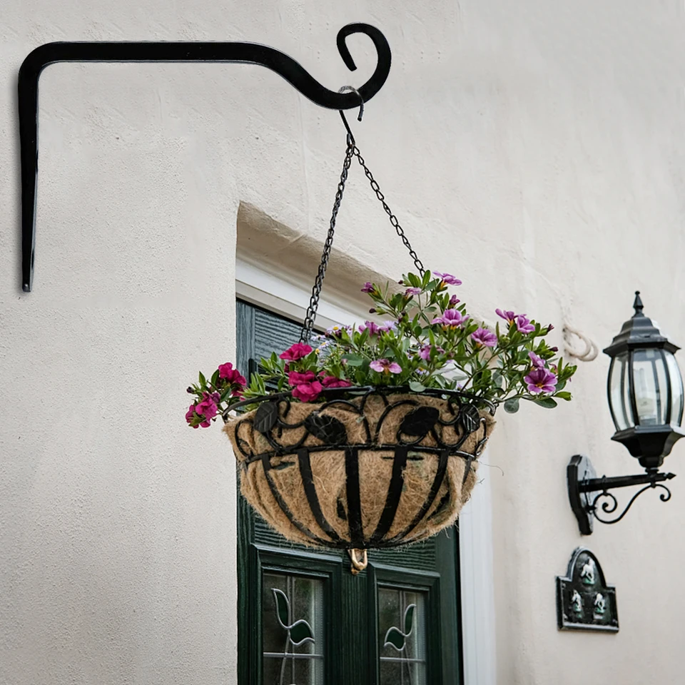 Staffe Per Piante Da Parete In Ferro - 2 Pezzi, Portata 20kg, Design Uccello Per Decorazione Giardino