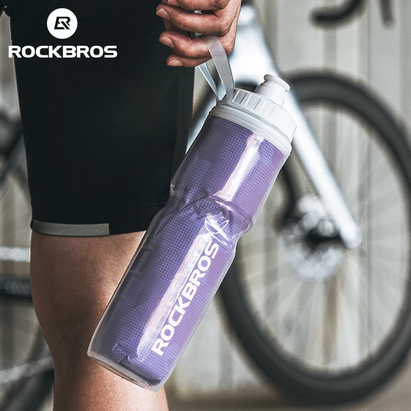 670ML Bicycle Water Bottle Insulated Cycling Water Bottle Gym Running Sports MTB Road Bike Thermal ROCKBROS bicycle water bottle water bottle sports bottle