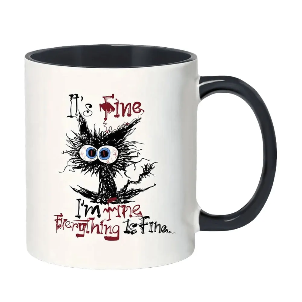 Ceramic Coffee Cup 11oz Lord Of The Cats Mug The Furrllowship Of Ring Cat Lovers Coffee Mug Ceramic Tea Cup for Coffee Tea and Hot Drinks Gift ceramic drinking cup ceramic cup coffee cup ceramic mug custom mug