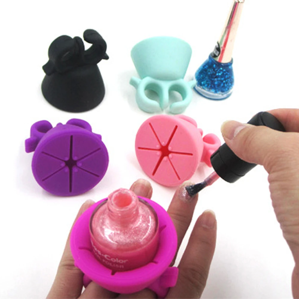 NailPolishBottleDisplaySiliconeRoundHolderStandNailPolish