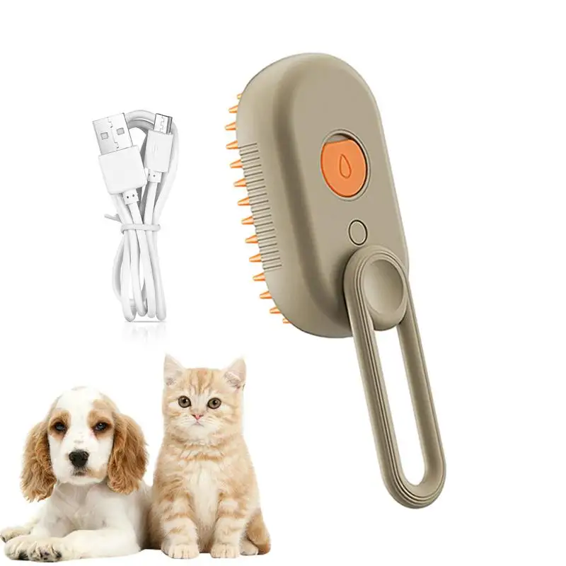 

New Steamy Cat Brush 3 In 1 Electric Anti-splashing Cat Brush With Steam Spray For Massage Pet Grooming Comb Hair Removal Combs