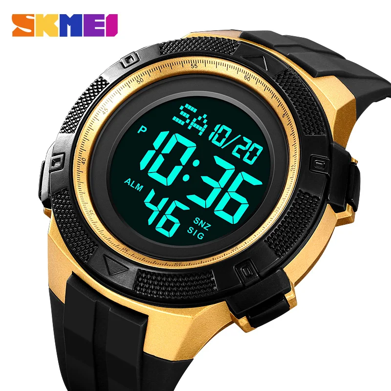 SKMEI Military LED Electronic Man Watch 2Time Countdown Date Alarm Week Men's Wristwatches Waterproof Male Clock Reloj Hombre