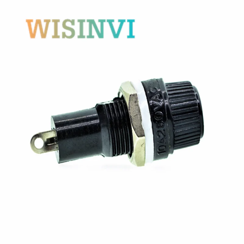 5*20mm Fuse Holders 5X20 Black Insurance Tube Socket Fuse Holder For 5*20 Insurance Panel Mount Holder fusibles fuses 20pcs