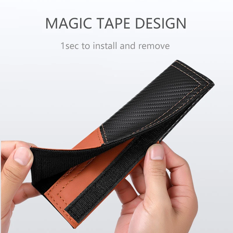 2PCS Car Safety Belt Shoulder Pad Carbon Fiber Texture Seat Belt Cover Shoulder Protector Auto Interior Accessories seat belt covers seat belt protector safety belt shoulder guard