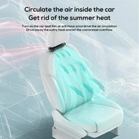 Ventilateur de refroidissement pour siège de voiture, 3 vitesses réglables, 5V USB, ventilateur d'air pour appuie-tête de voiture, ventilateur de siège de voiture pour l'avant et l'arrière, accessoires intérieurs de voiture 4