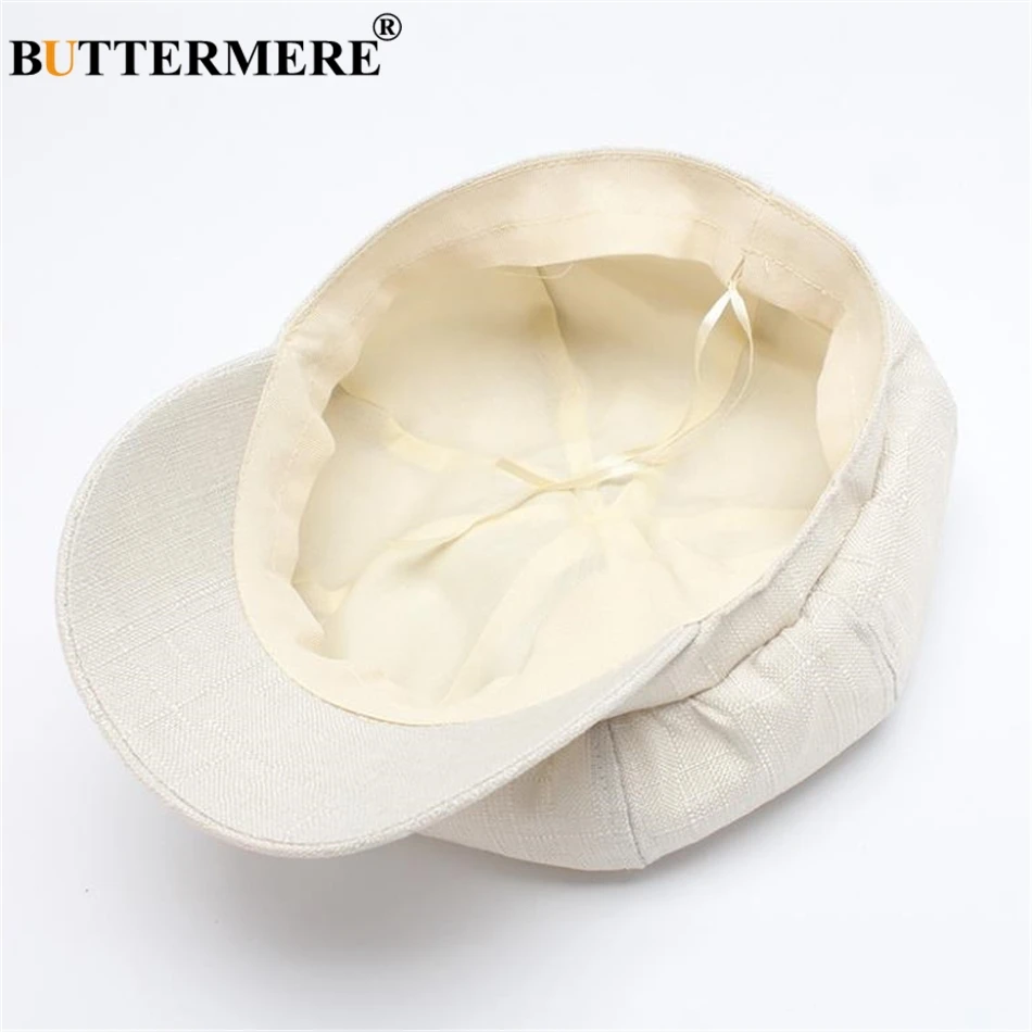 Linen Newsboy Cap Women French Painter Hat Ladies Spring Summer Beret Octagonal Cap Baker Boy Hat cotton newsboy cap berets hat