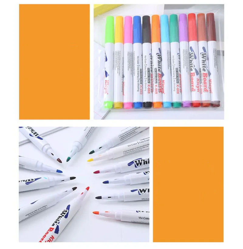 1 Set Lytwtw's wiederbeschreibbares Whiteboard, Schreibwaren, Zeichnen, Kunstschule, Filzspitze, wiederholte Füllung, Whiteboard, wasserlösliche Kreide – Detail 7