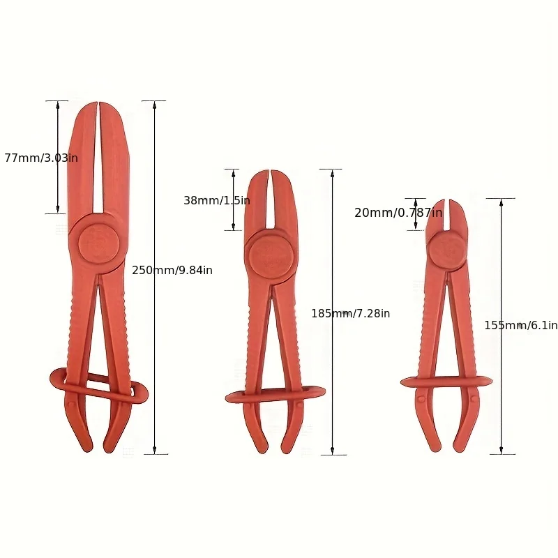 Nylon hose clamp tool set 3Pcs/Set Brake fuel water line clamp Plier Hands free tool Car repair tools Hose pliers