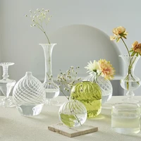 Transparent Vase Modern Home Decor Vase Decoration Home Wedding Clear Glass Vase Nordic Vases Set Hydroponic Vase 2