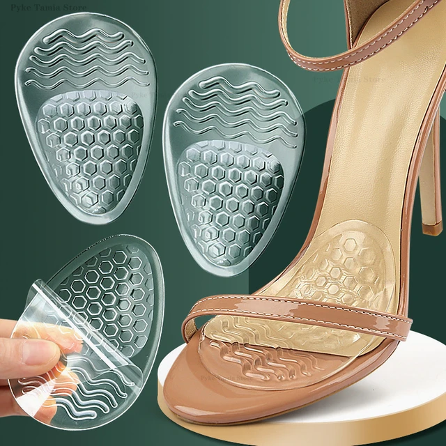 Coussinets de gel pour sandales et talons hauts, anti-frottement, antidérapants, semelles intérieures pour soulagement de la douleur, inserts de soin des pieds, coussinets de massage à particules pour chaussures 1