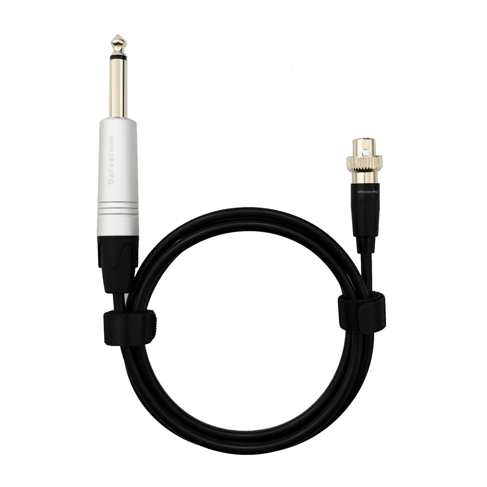 4-pin mini xlr to 1/4 6.35mm guitar bass instrument cable for Shure akg Sennheiser transmitter wireless system replacement cord