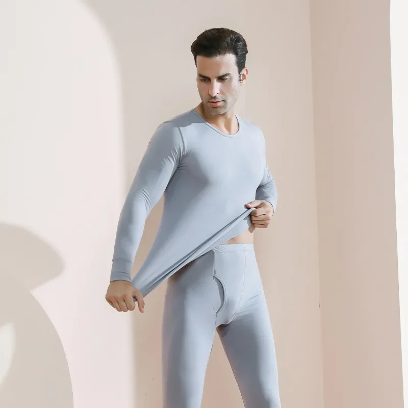 Man Winter Thermal Underwear Suit Plus Velvet Thickened Long Johns Fleece Keep Warm Lingerie Plus Size Sexy Pajamas Set Homewear