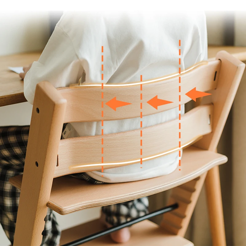 Growing Chair Designer Wooden Luxury Furniture Height Adjustable Child Room Safety Seats Kids Silla Infantil Study Girl JGY